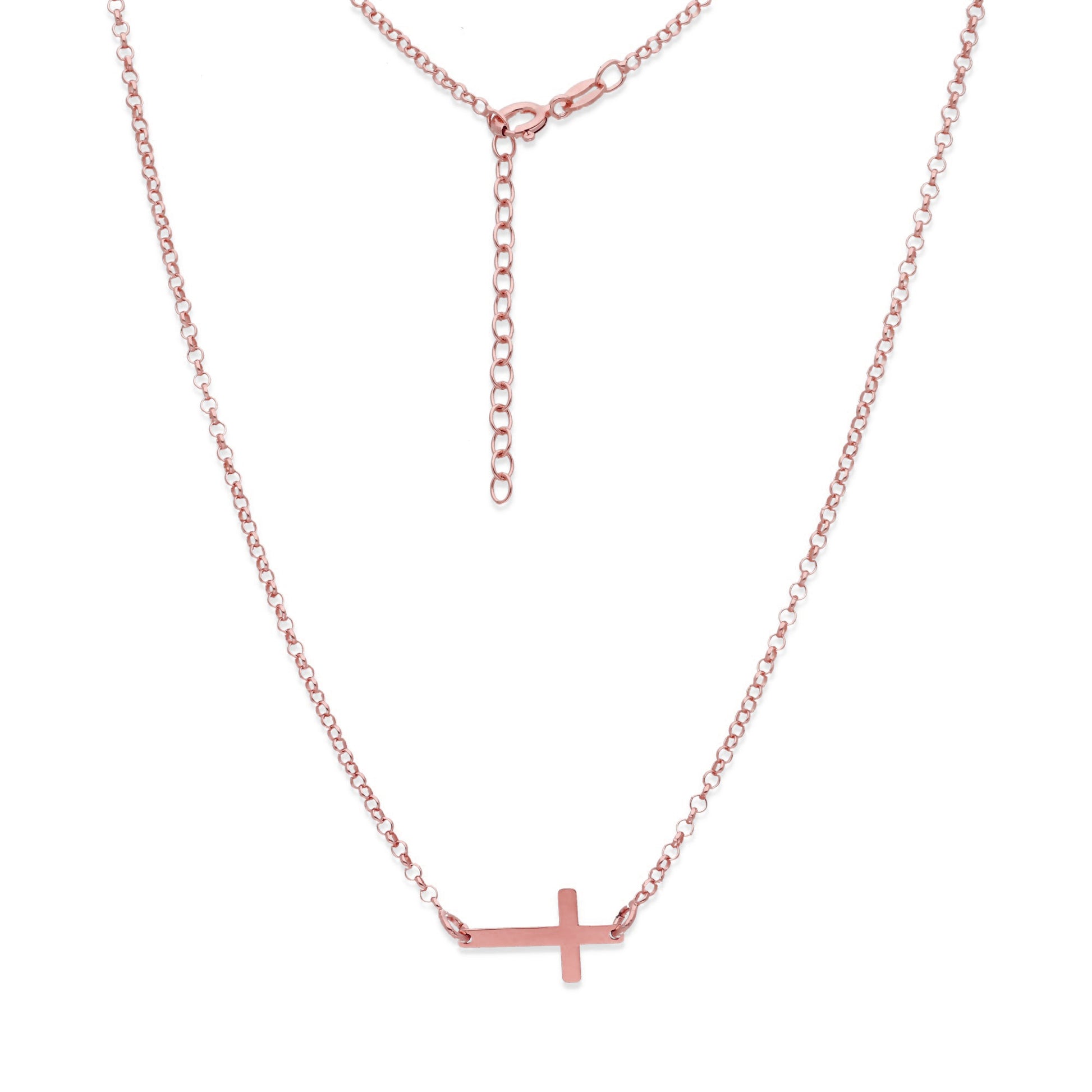 Colgante Cruz Comunión en Plata de Ley 925 y baño Oro 18k