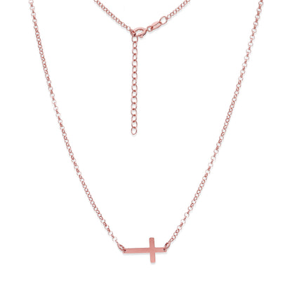 Colgante Cruz Comunión en Plata de Ley 925 y baño Oro 18k