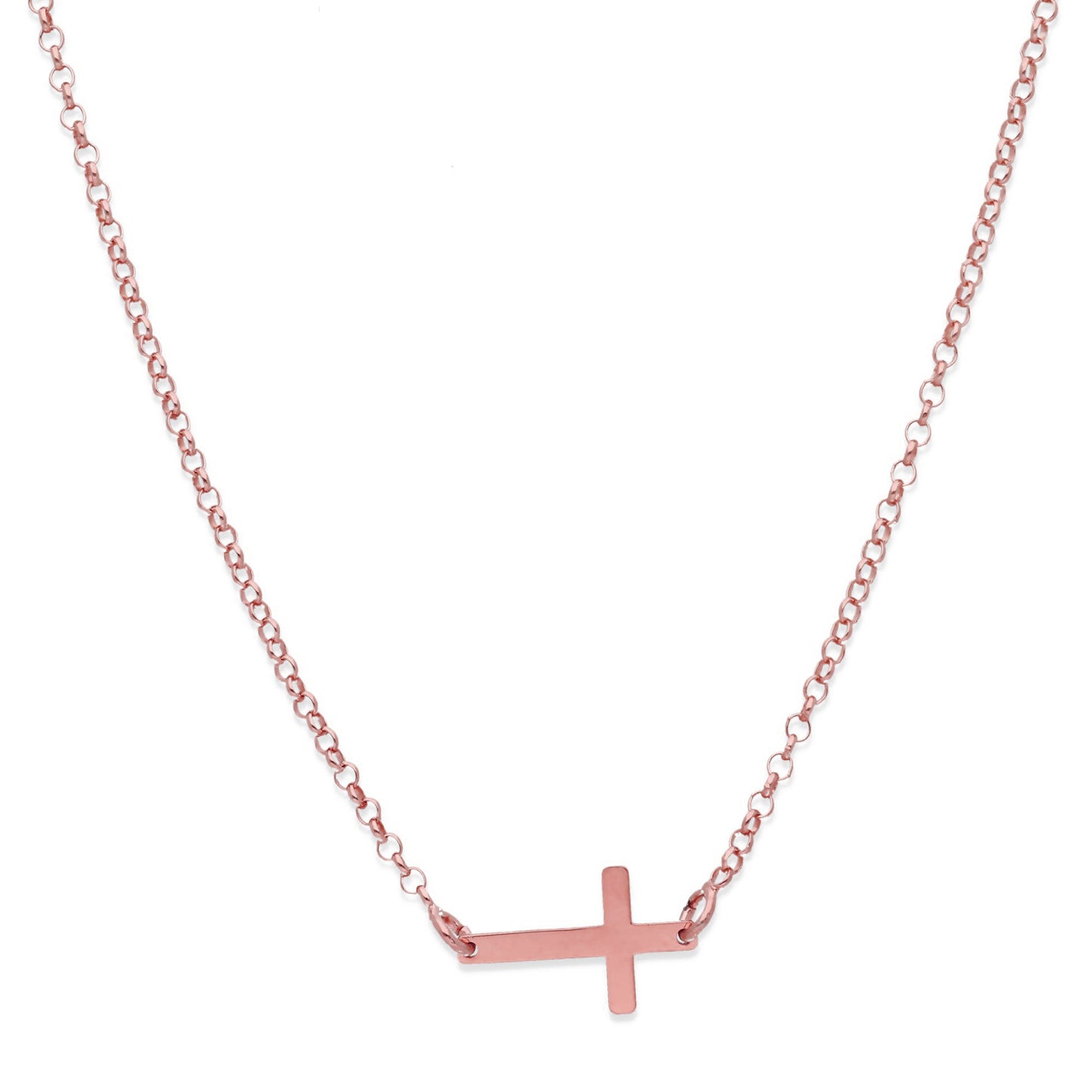 Colgante Cruz Comunión en Plata de Ley 925 y baño Oro 18k