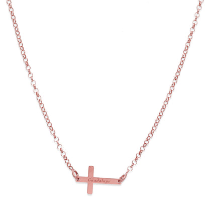 Colgante Cruz Comunión en Plata de Ley 925 y baño Oro 18k