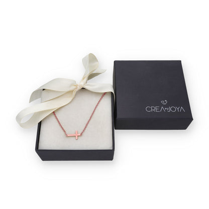 Colgante Cruz Comunión en Plata de Ley 925 y baño Oro 18k