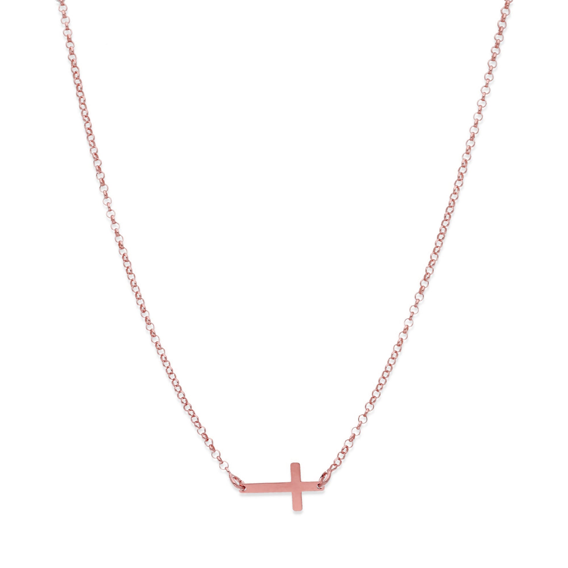 Colgante Cruz Comunión en Plata de Ley 925 y baño Oro 18k