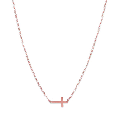 Colgante Cruz Comunión en Plata de Ley 925 y baño Oro 18k