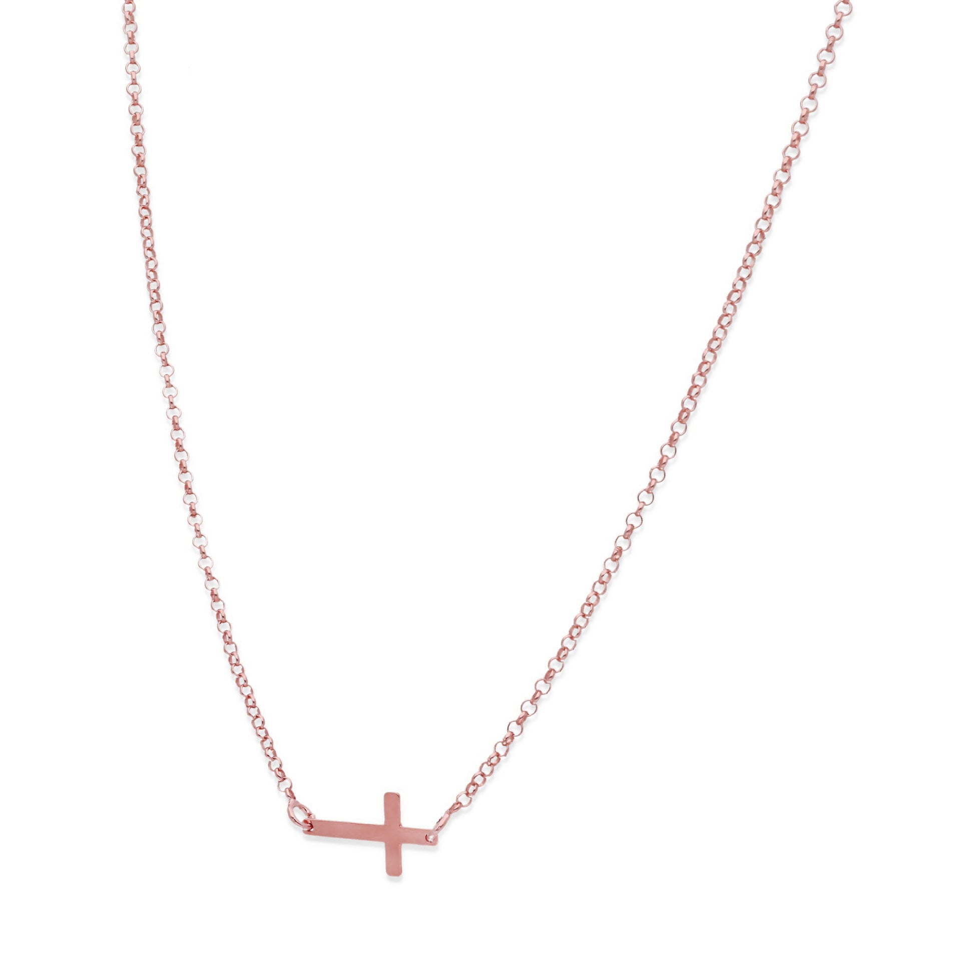 Colgante Cruz Comunión en Plata de Ley 925 y baño Oro 18k