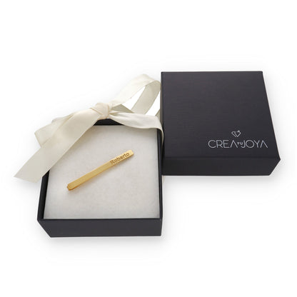Clip de Corbata Román en Plata de Ley 925 y baño Oro 18k