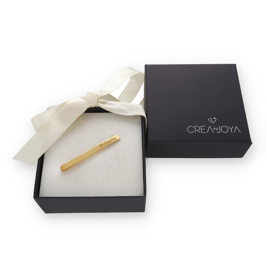 Clip de Corbata Román en Plata de Ley 925 y baño Oro 18k