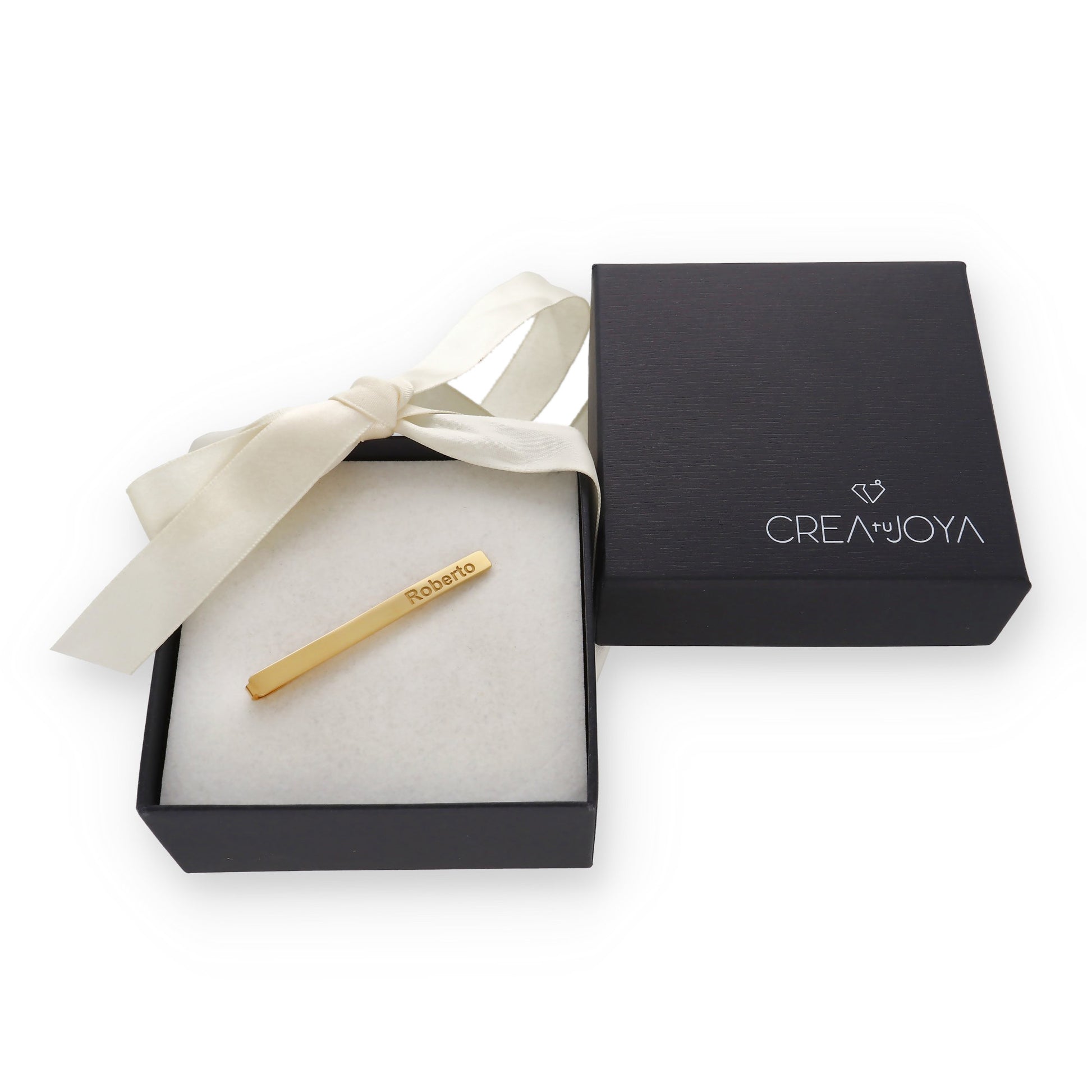 Clip de Corbata Román en Plata de Ley 925 y baño Oro rosa 18k