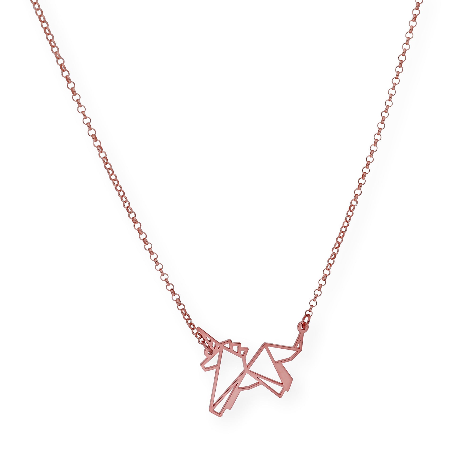Colgante Unicornio Origami en Plata de Ley 925