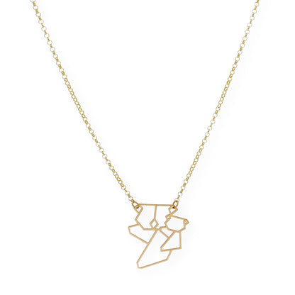 Colgante Koala Origami en Plata de Ley 925