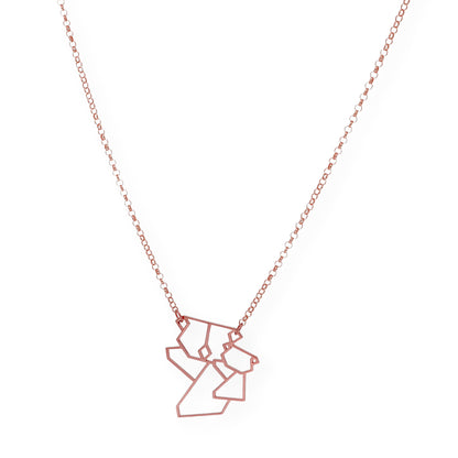 Colgante Koala Origami en Plata de Ley 925