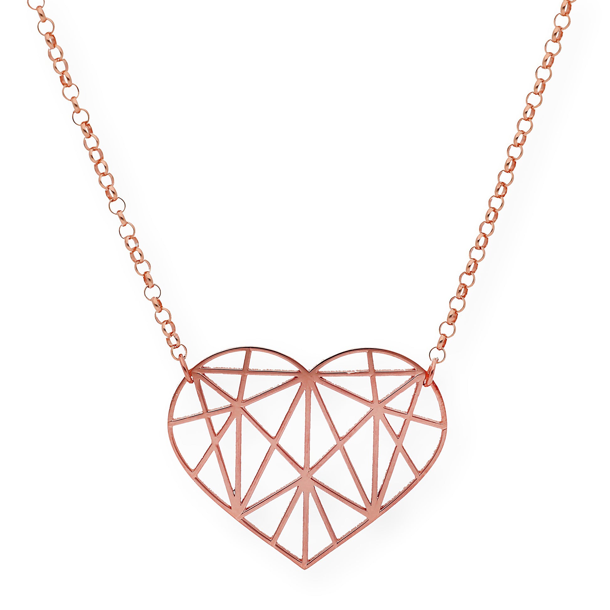 Colgante Corazón Origami en Plata de Ley 925