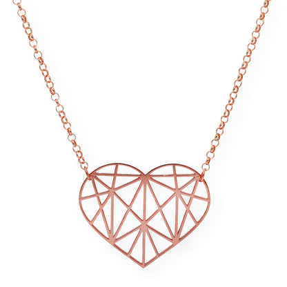 Colgante Corazón Origami en Plata de Ley 925