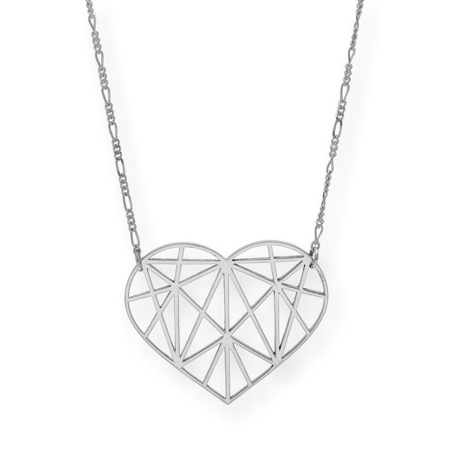 Colgante Corazón Origami en Plata de Ley 925 y baño Oro 18k