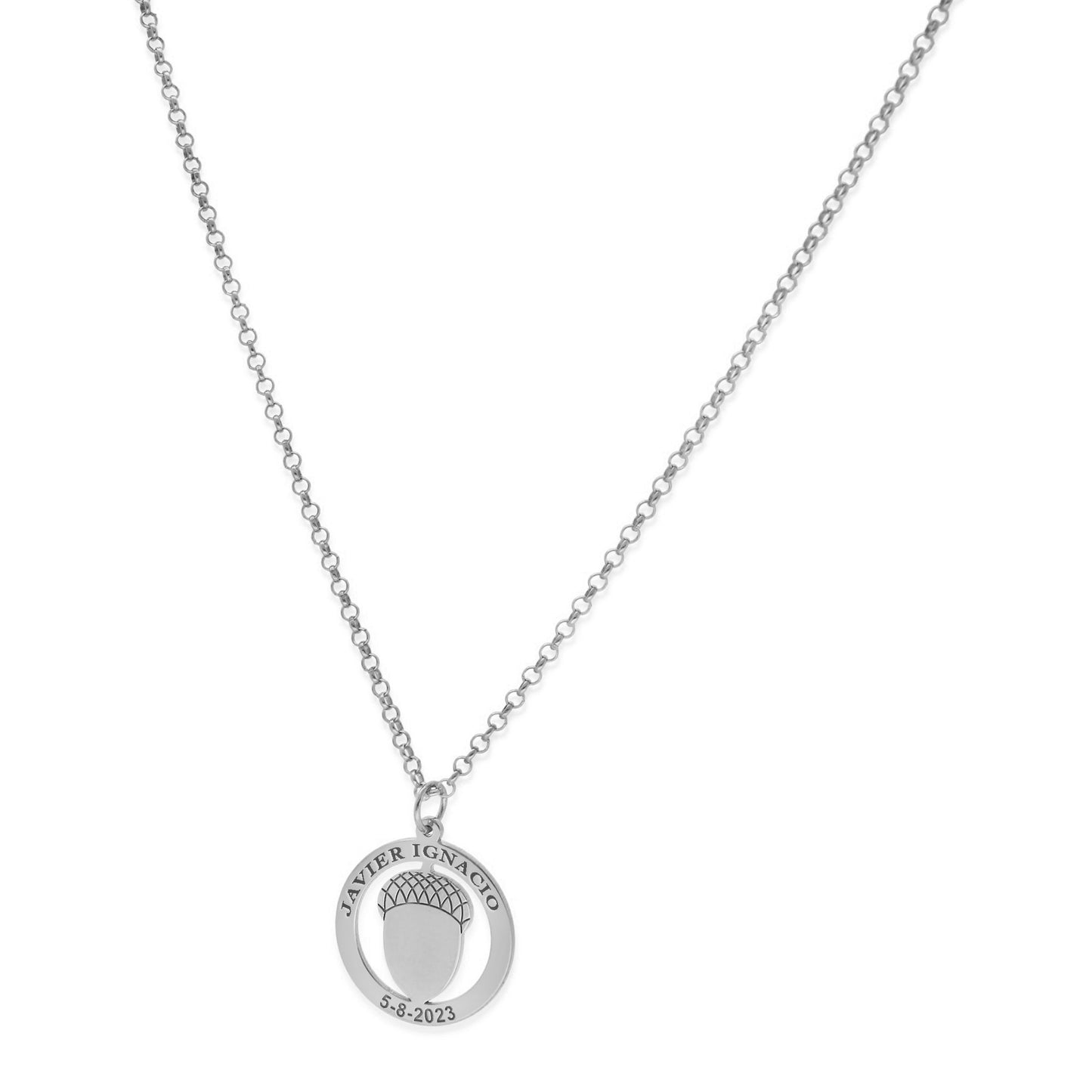 Colgante Bellota en Plata de Ley 925