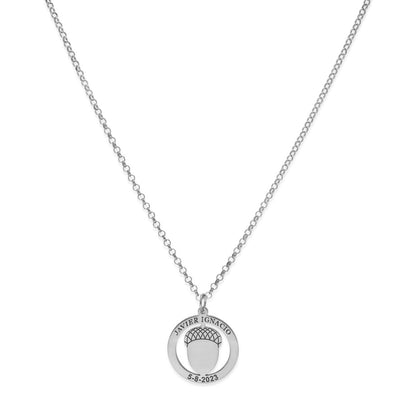 Colgante Bellota en Plata de Ley 925 y baño Oro rosa 18k