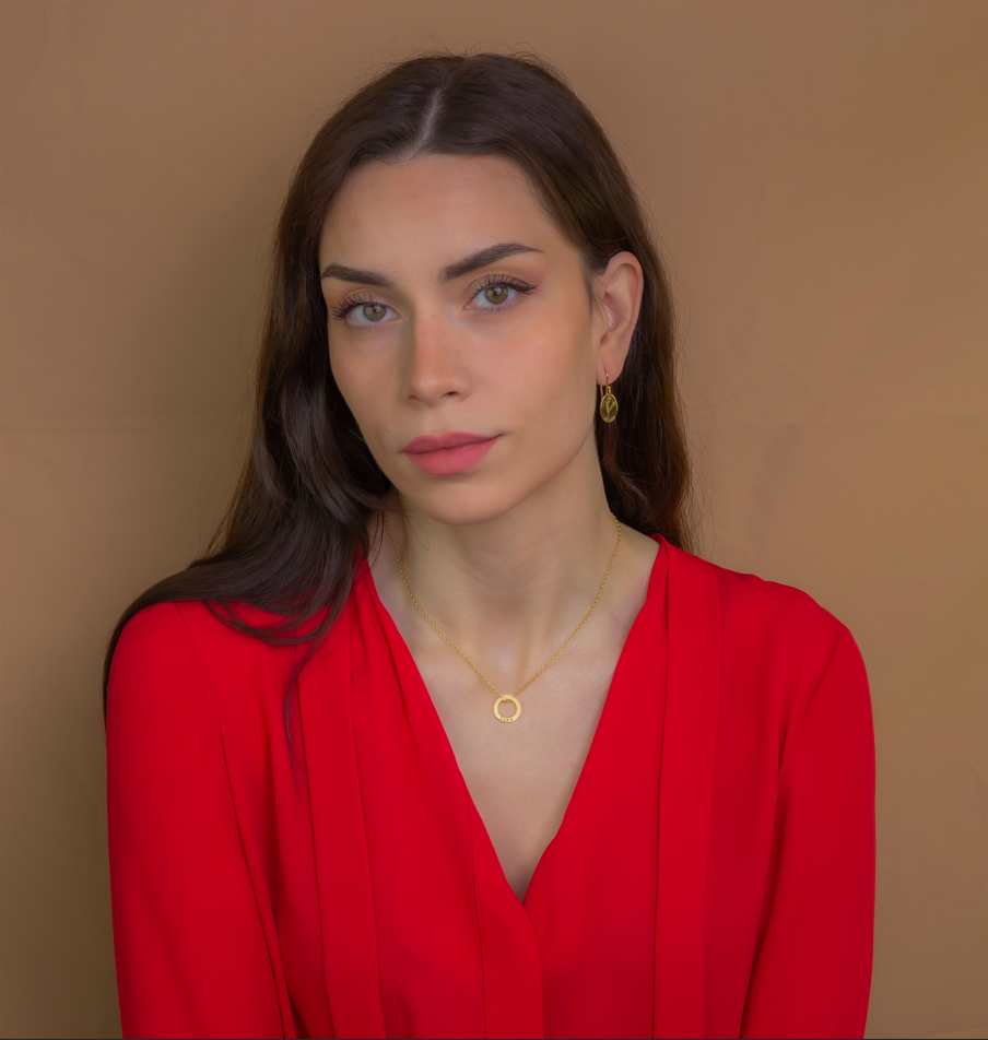 Colgante Salma Aros en Plata de Ley 925 y Baño Oro 18k