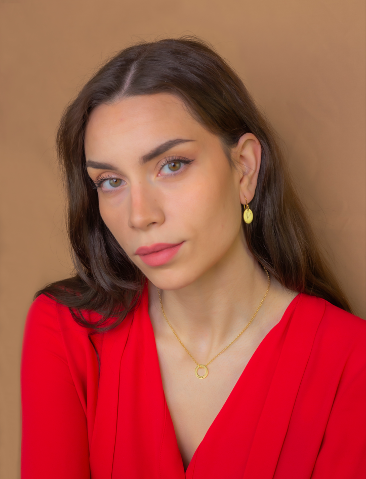 Colgante Salma Aros en Plata de Ley 925 y Baño Oro 18k