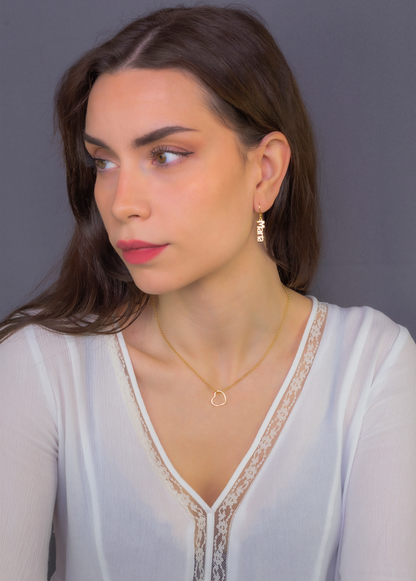 Colgante Roma Corazón en Plata de Ley 925 y baño Oro 18k