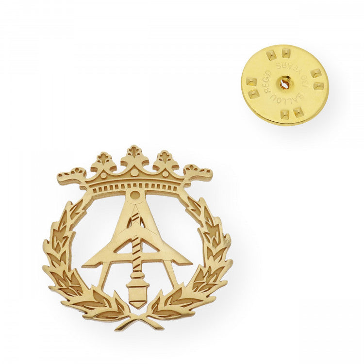 Pin Insignia Profesional de Arquitectura técnica en Oro de Ley 18K