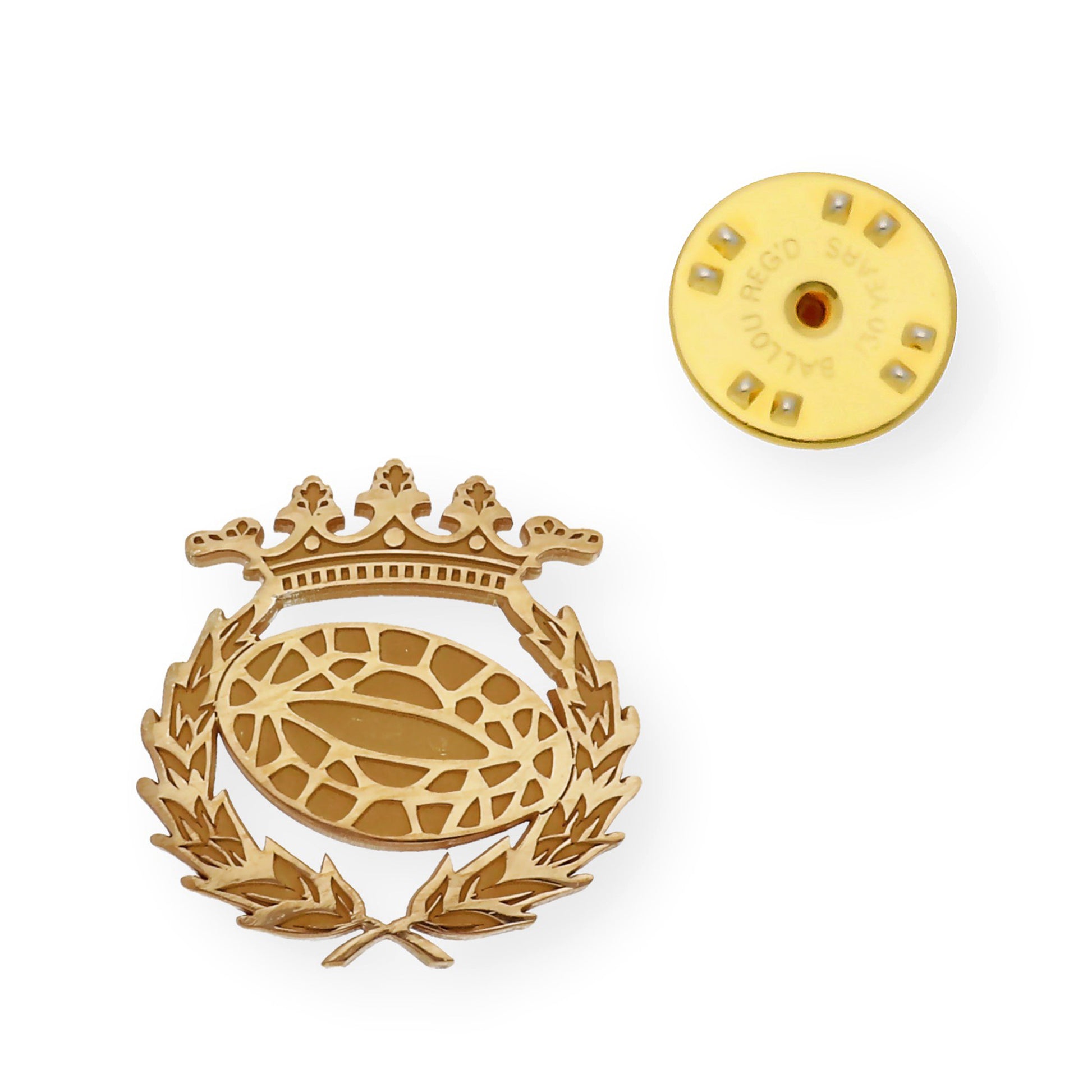 Pin Insignia Profesional de Biología en Plata de Ley 925 Bañada en Oro de 18K