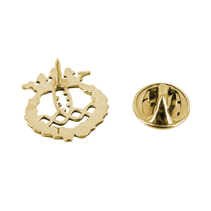 Pin Insignia Profesional de Bioquímica en Plata de Ley 925 Bañada en Oro de 18K