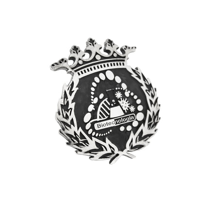 Pin Insignia Profesional de Biotecnología en Plata de Ley 925