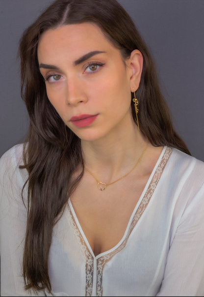 Pendientes Liana en Plata de Ley 925 y baño Oro 18k