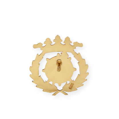 Pin Insignia Profesional de Ciencia Política y Sociología en Plata de Ley 925 Bañada en Oro de 18K