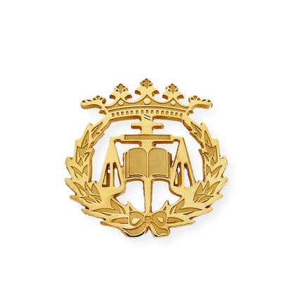 Pin Insignia Profesional de Ciencias del Trabajo en Oro de Ley 18K