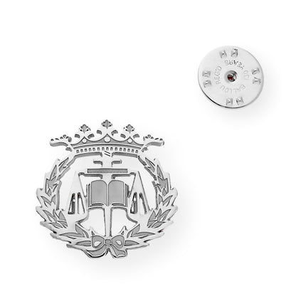 Pin Insignia Profesional de Ciencias del Trabajo en Plata de Ley 925