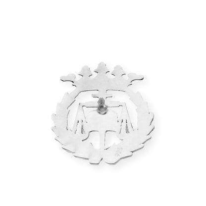 Pin Insignia Profesional de Ciencias del Trabajo en Plata de Ley 925