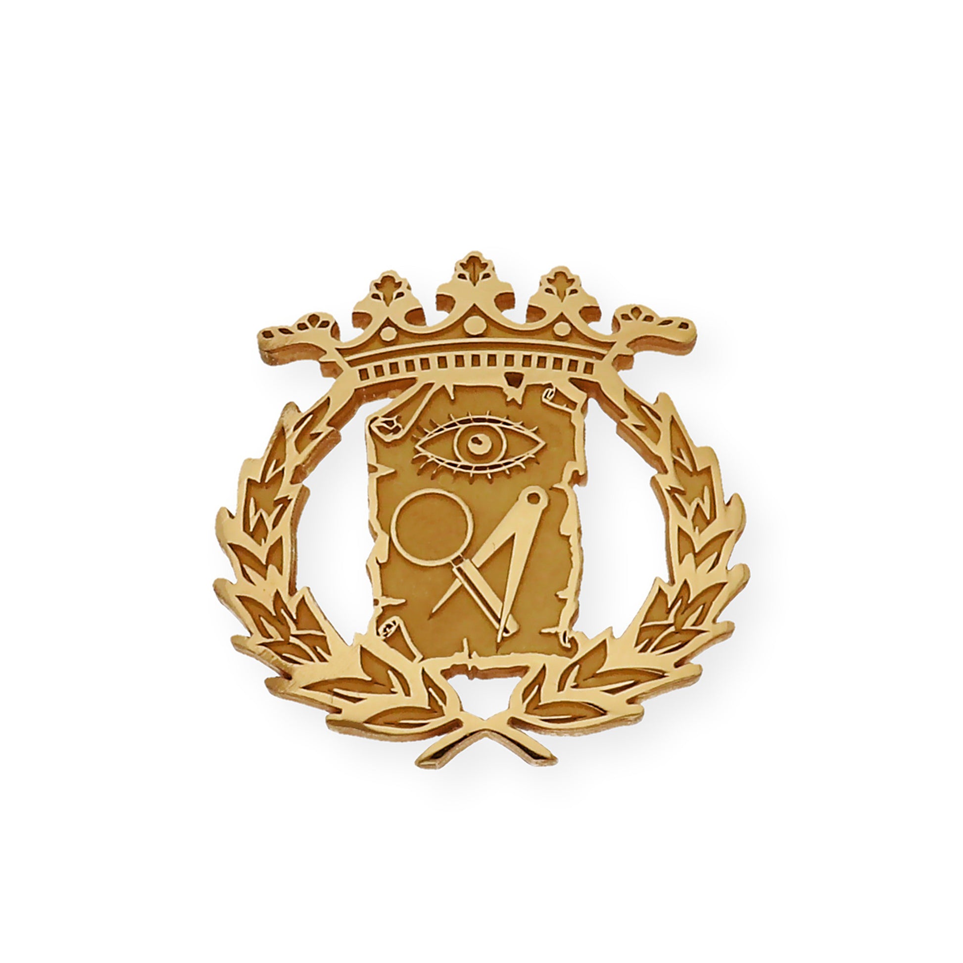 Pin Insignia Profesional de Ciencias Exactas en Plata de Ley 925 Bañada en Oro de 18K