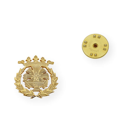 Pin Insignia Profesional de Ciencias Químicas en Plata de Ley 925 Bañada en Oro de 18K