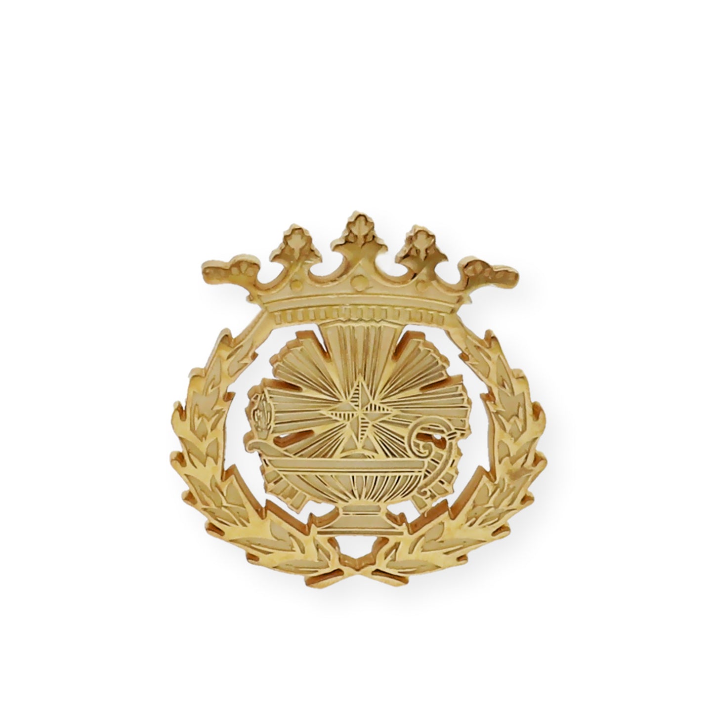Pin Insignia Profesional de Ciencias Químicas en Plata de Ley 925 Bañada en Oro de 18K