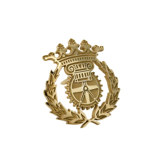 Pin Insignia Profesional de Delineante en Plata de Ley 925 Bañada en Oro de 18K