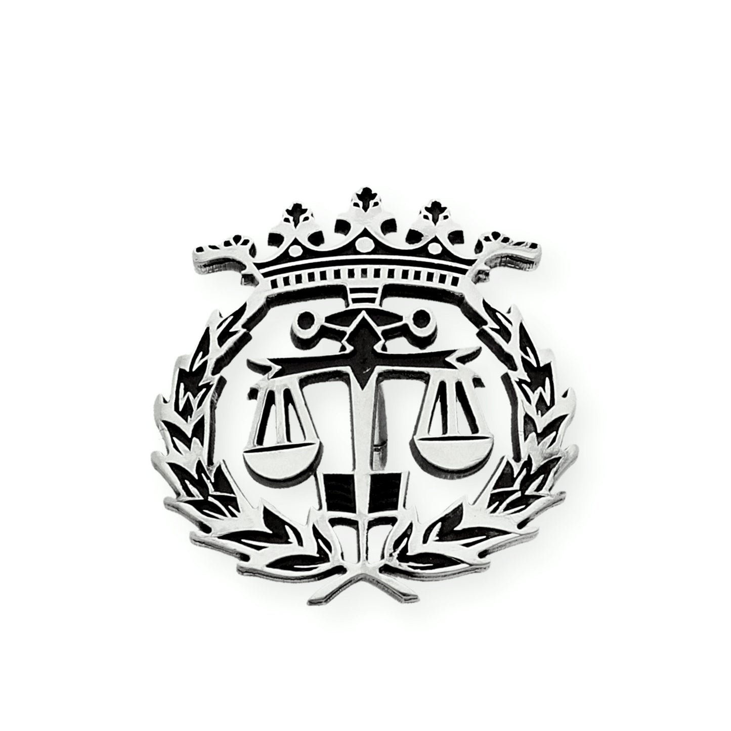 Pin Insignia Profesional de Derecho en Plata de Ley 925