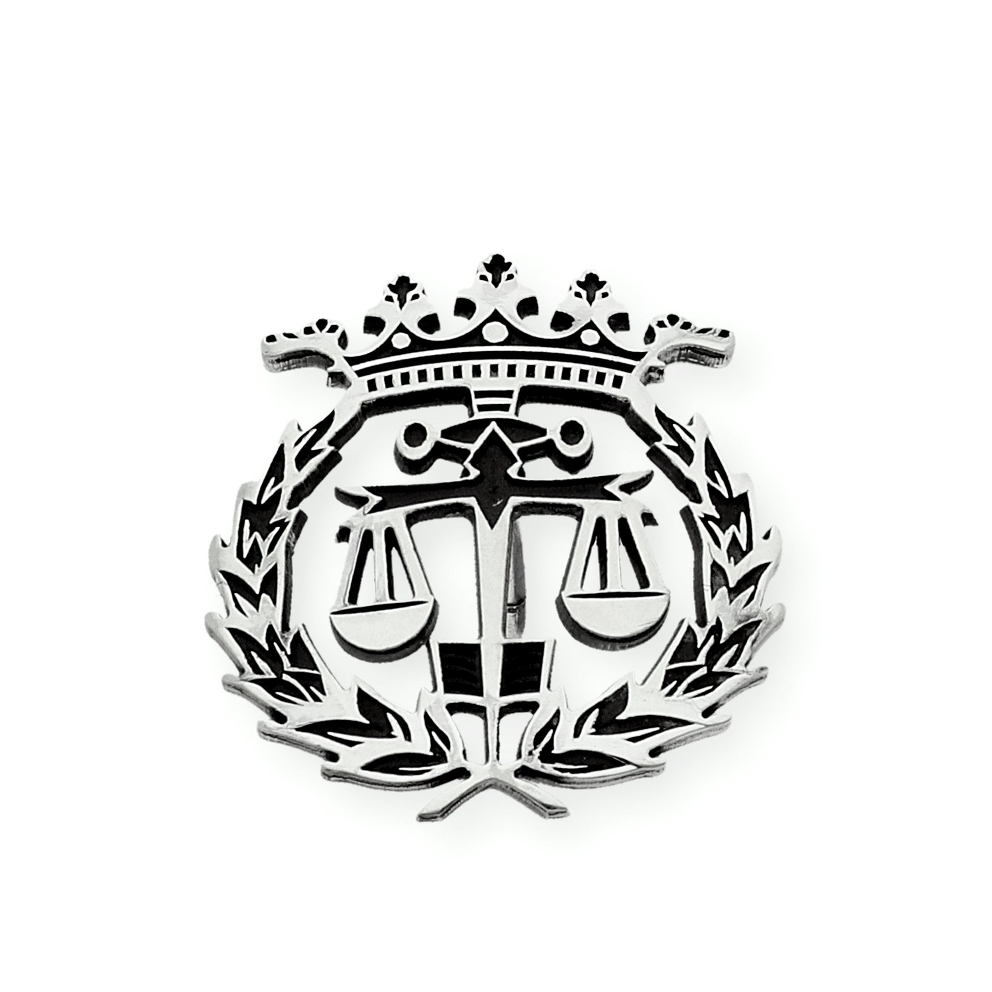 Pin Insignia Profesional de Derecho en Plata de Ley 925