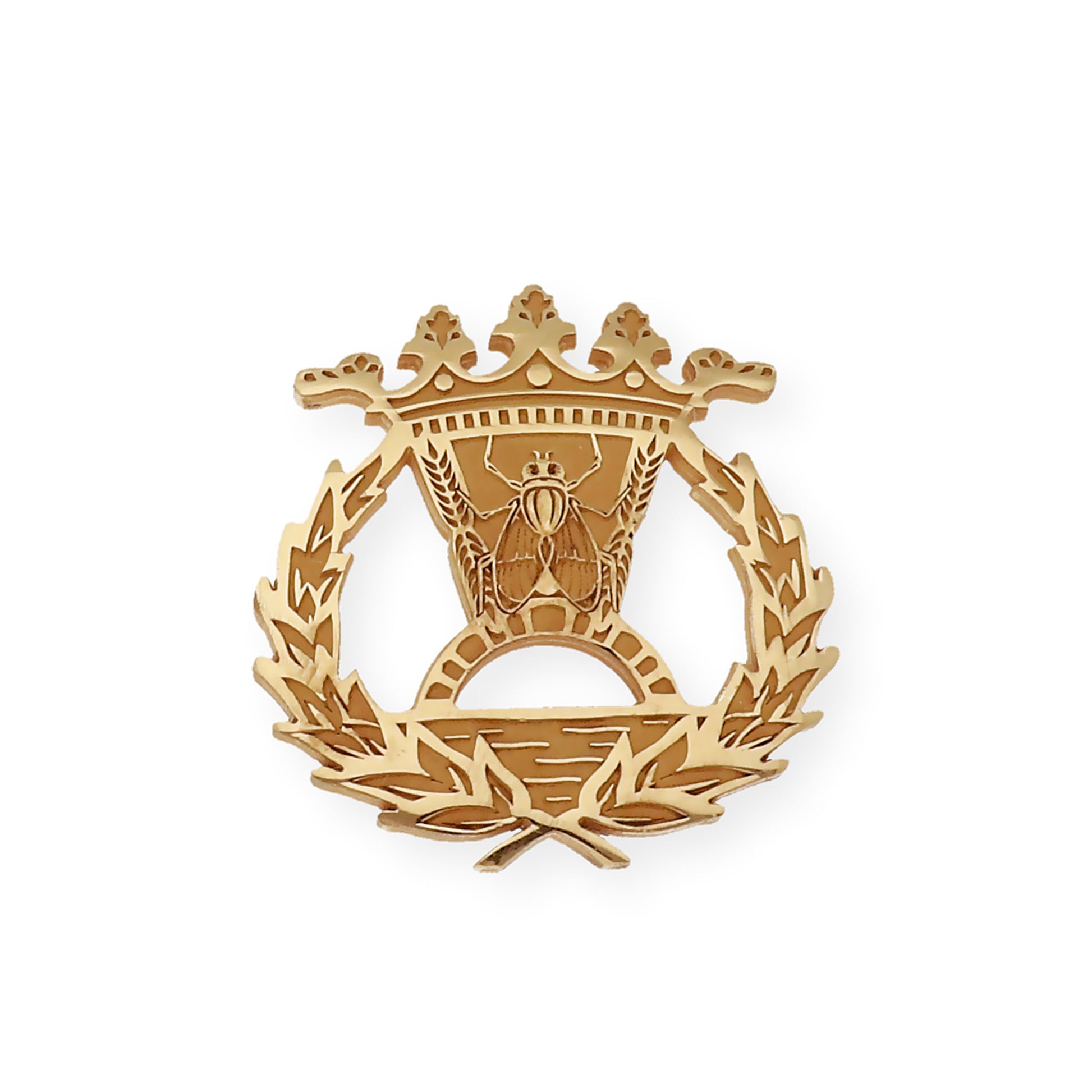 Pin Insignia Profesional de Economía en Plata de Ley 925 Bañada en Oro de 18K