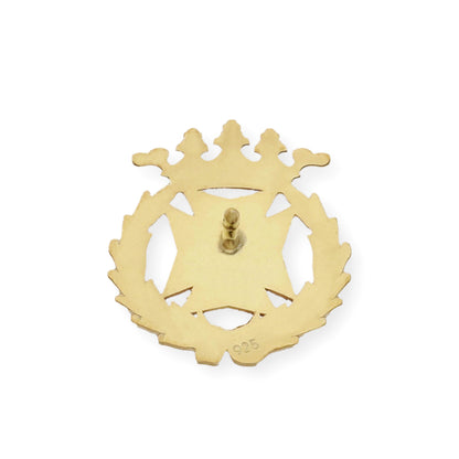 Pin Insignia Profesional de Enfermería en Plata de Ley 925 Bañada en Oro de 18K