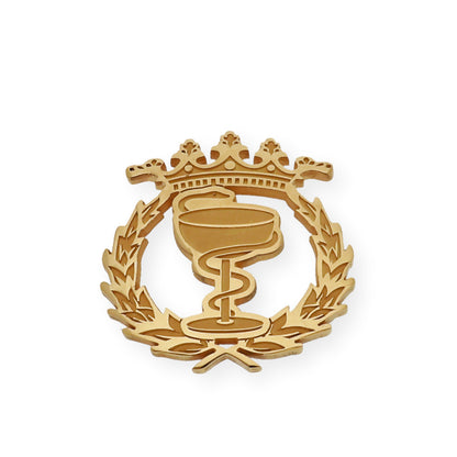 Pin Insignia Profesional de Farmacia en Oro de Ley 18K