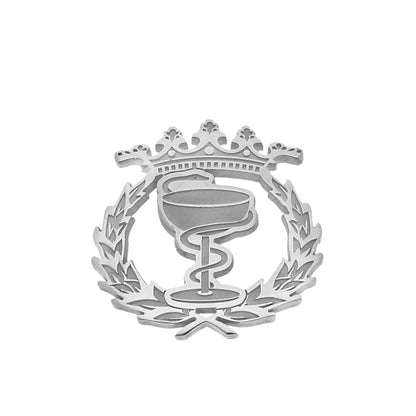 Pin Insignia Profesional de Farmacia en Plata de Ley 925