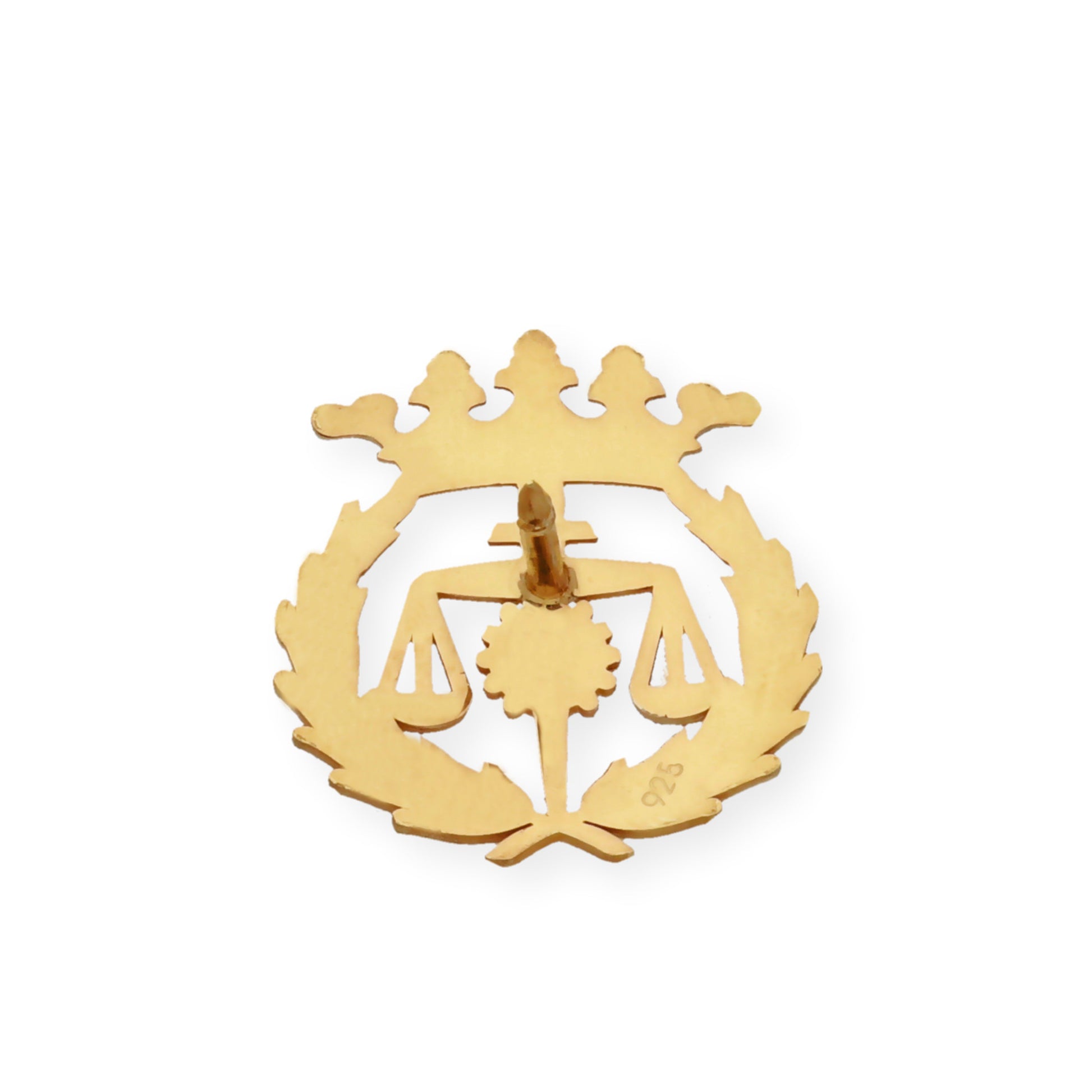 Pin Insignia Profesional de Graduado Social en Plata de Ley 925 Bañada en Oro de 18K