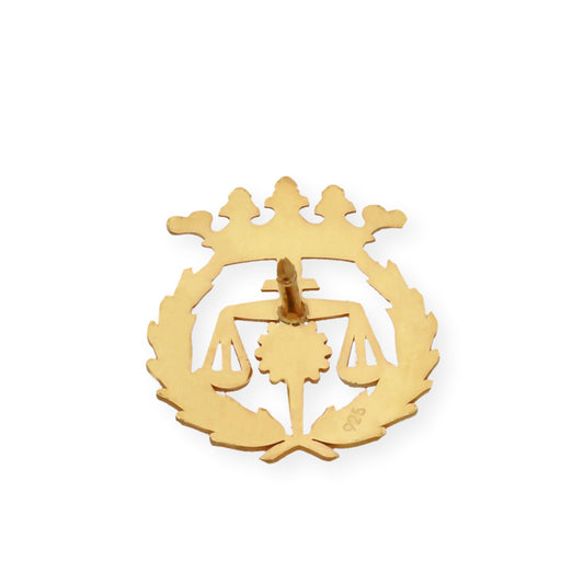 Pin Insignia Profesional de Graduado Social en Plata de Ley 925 Bañada en Oro de 18K