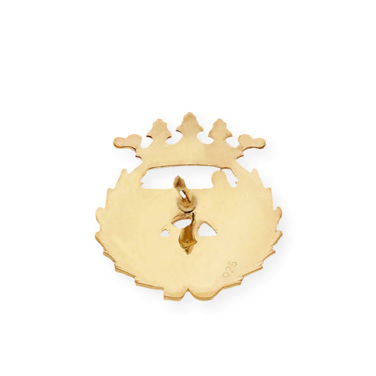 Pin Insignia Profesional de Ingeniería de Caminos en Plata de Ley 925 Bañada en Oro de 18K