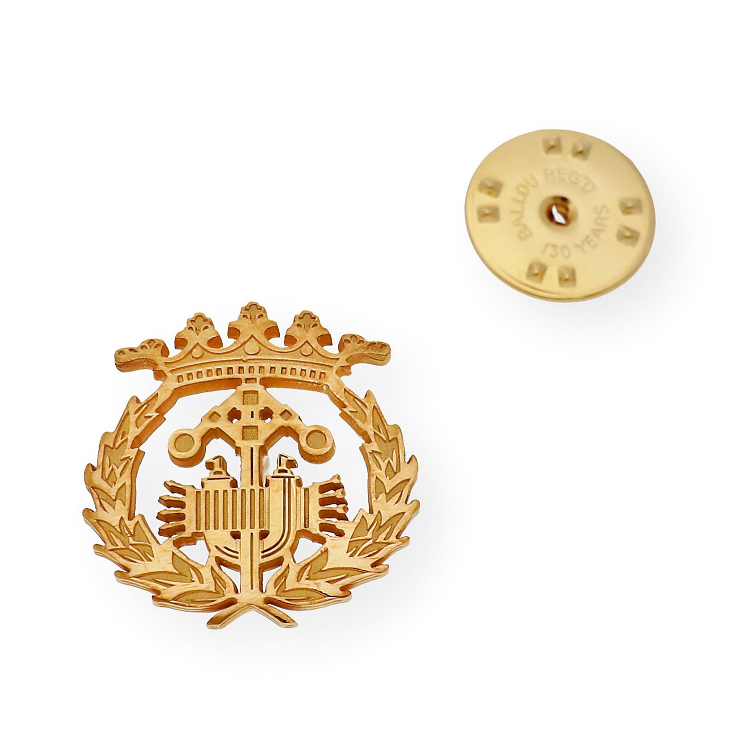 Pin Insignia Profesional de Ingeniería Industrial en Plata de Ley 925 Bañada en Oro de 18K