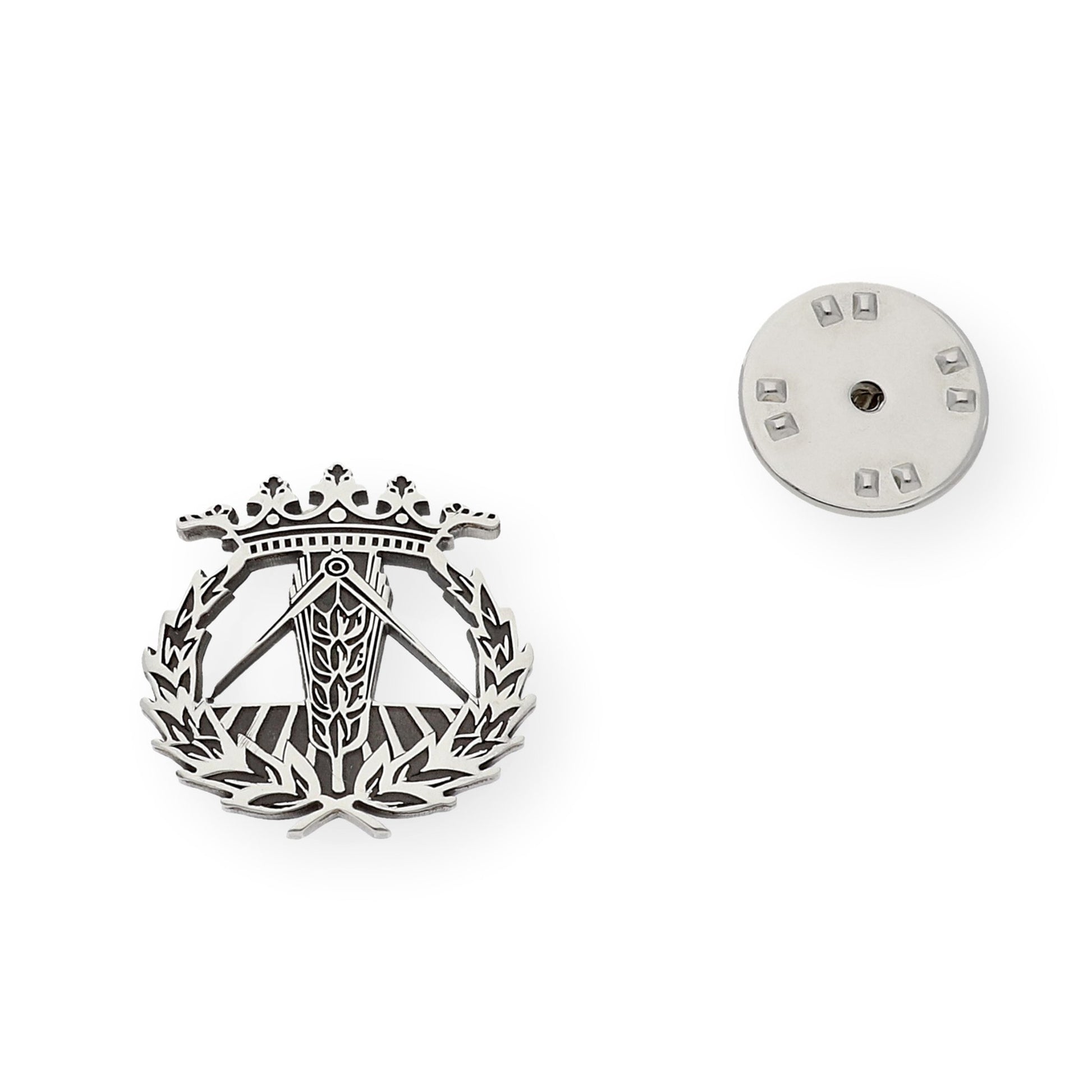 Pin Insignia Profesional de Ingeniería Técnica Agrícola en Plata de Ley 925