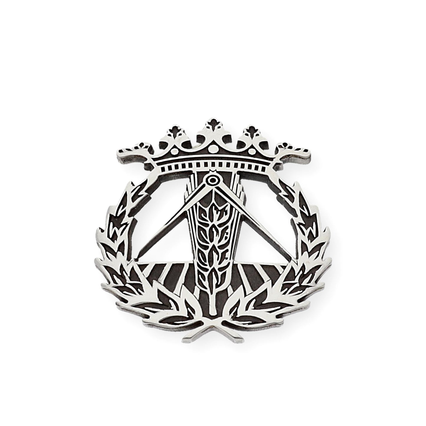 Pin Insignia Profesional de Ingeniería Técnica Agrícola en Plata de Ley 925
