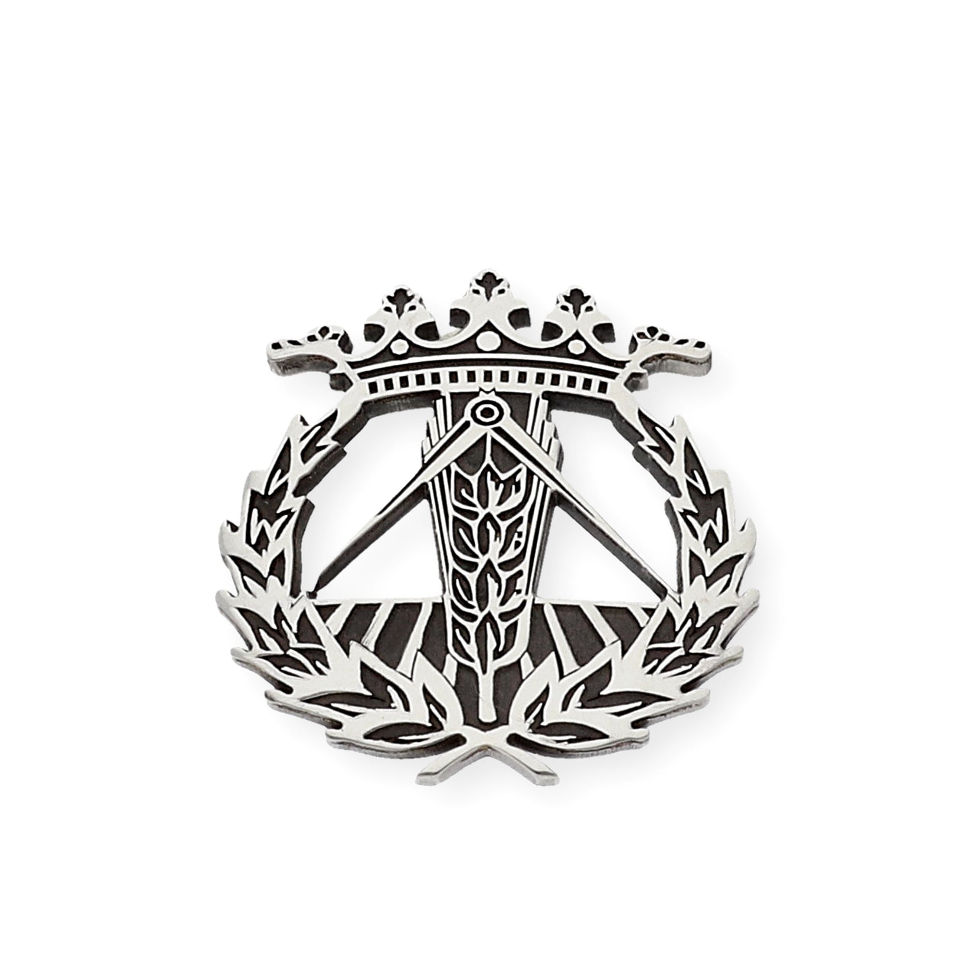 Pin Insignia Profesional de Ingeniería Técnica Agrícola en Plata de Ley 925