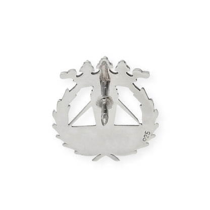 Pin Insignia Profesional de Ingeniería Técnica Agrícola en Plata de Ley 925