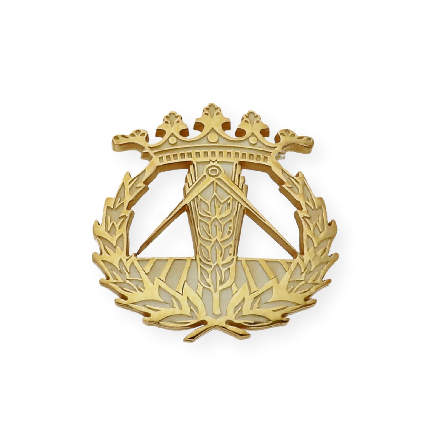 Pin Insignia Profesional de Ingeniería Técnica Agrícola en Plata de Ley 925 Bañada en Oro de 18K
